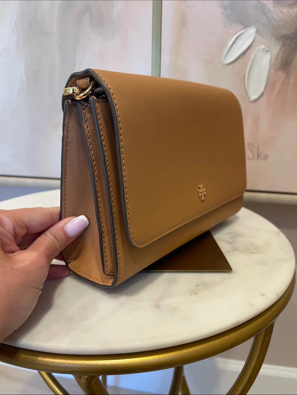 Tory Burch Tan Emerson Crossbody Bag